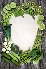 Image showing Green Super Food Background