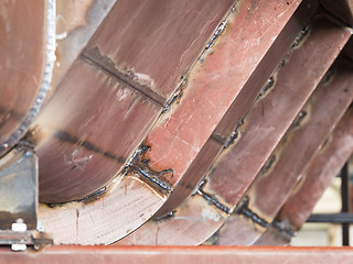 Image showing Steel tank under construction