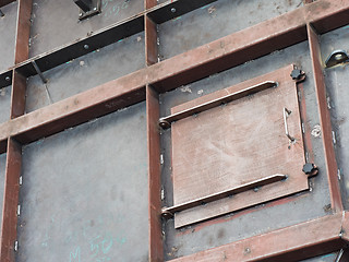 Image showing Steel tank under construction