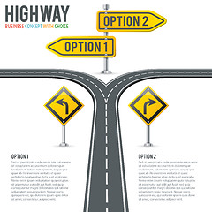 Image showing Timeline Road Infographics with Signposts