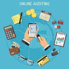 Image showing Online Auditing, Tax process, Accounting Concept