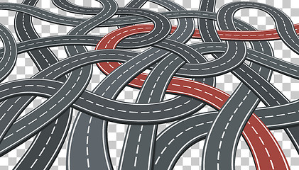 Image showing Road Infographics on Transparent Background