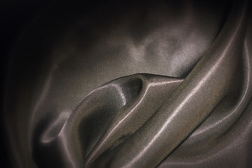 Image showing Dark Brown Satin Silk Background