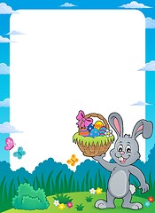 Image showing Frame with Easter bunny thematics 1