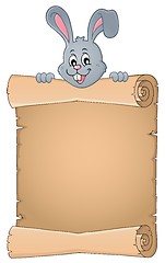 Image showing Lurking Easter bunny with parchment 2