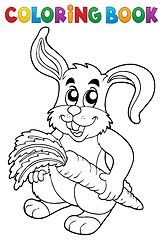 Image showing Coloring book rabbit theme 5