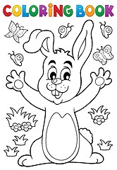 Image showing Coloring book rabbit theme 6