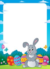 Image showing Frame with Easter rabbit thematics 1