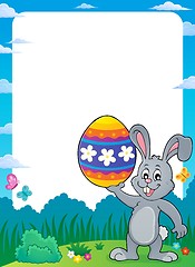 Image showing Frame with Easter bunny topic 9