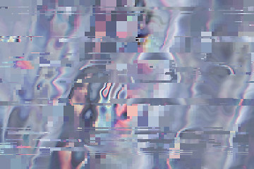 Image showing styilsh abstract glitch background