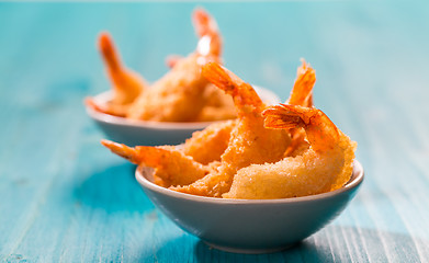 Image showing Fried shrimps