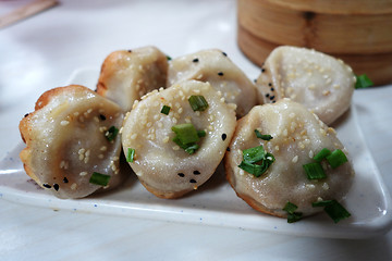 Image showing Shanghai pan fried pork dumpling