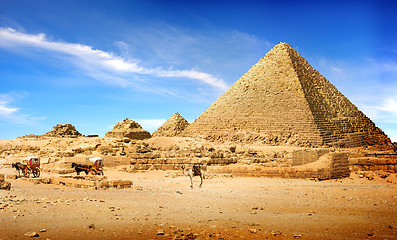 Image showing Pyramids in afternoon