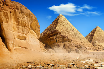 Image showing Pyramids in afternoon