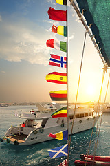 Image showing Red sea at sunset