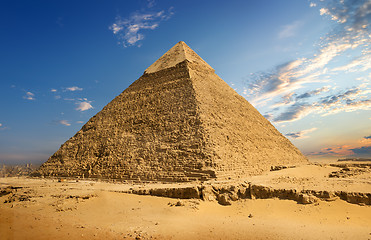 Image showing Landscape with pyramid