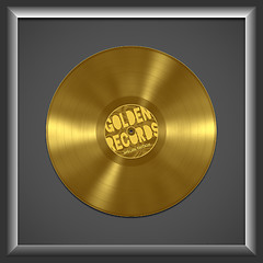 Image showing vinyl golden record