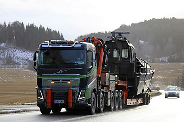 Image showing Volvo FH16 Watercraft Oversize Load Transport