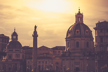 Image showing Church of Santa Maria di Loreta and Trajan's Column near Piazza 