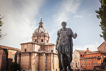 Image showing Julius Caesar statue in Rome