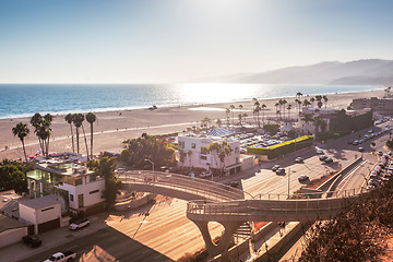 Image showing Sunset in Santa Monica