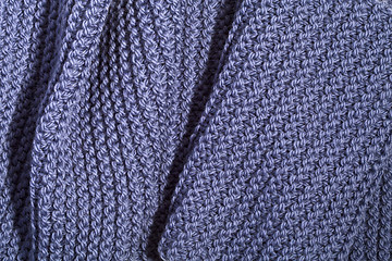 Image showing knitted blue scarf