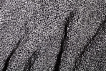 Image showing knitted grey scarf