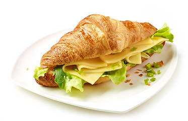 Image showing croissant with cheese