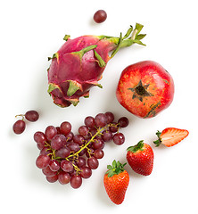 Image showing various red fruits