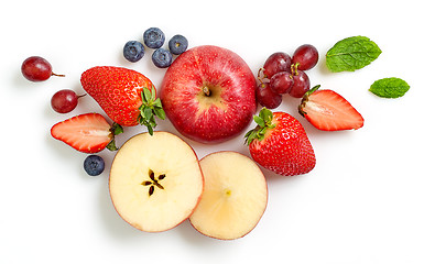 Image showing composition of various fresh fruits and berries
