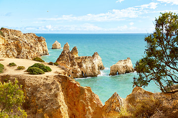 Image showing Rocky coast of Atlantic Ocean, Portugal