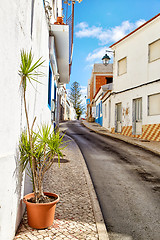 Image showing Beautiful narrow street of Alvor, Portugal