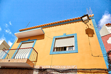 Image showing Beautiful yellow house of Alvor, Portugal