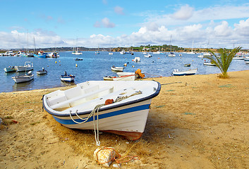 Image showing Fishermens boats in Alvor city