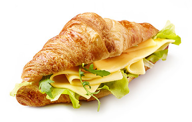 Image showing croissant with cheese