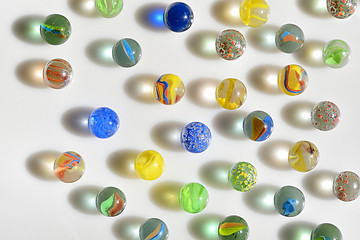 Image showing Colorfull glass marbles