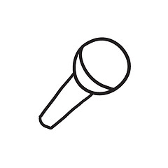 Image showing Microphone sketch icon.