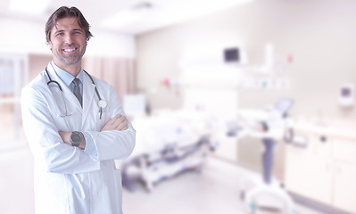 Image showing Senior doctor in hospital room