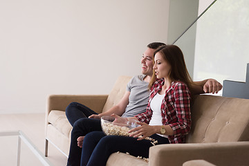 Image showing young handsome couple enjoying free time