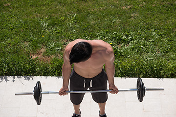 Image showing man doing morning exercises