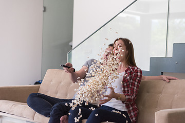 Image showing young handsome couple enjoying free time