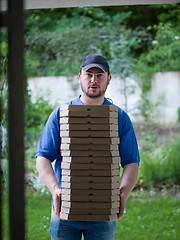 Image showing pizza deliverer