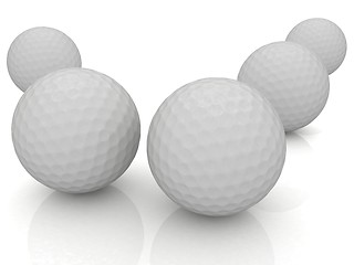 Image showing Golf ball. 3D rendering