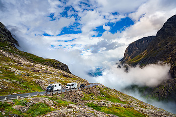 Image showing VR Caravan car travels on the highway.