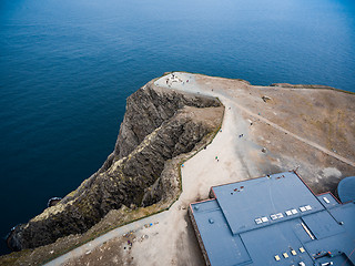 Image showing North Cape (Nordkapp) aerial photography,