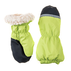 Image showing Children\'s autumn-winter mittens