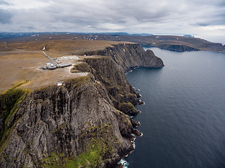 Image showing North Cape (Nordkapp) aerial photography,