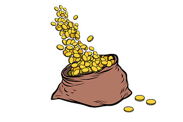 Image showing bag of gold coins