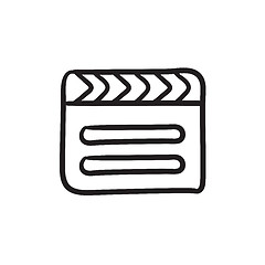 Image showing Clapboard sketch icon.