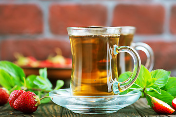 Image showing strawberry tea